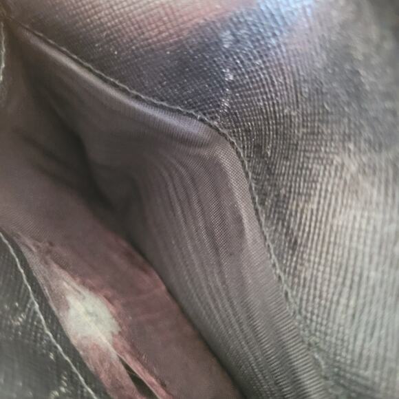 PRADA Tessuto Nero Black Leather Logo Plate Wallet Medium Envelope Medium Nylon - Picture 8 of 13